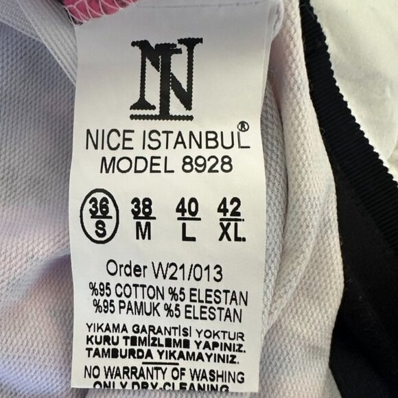 Nice Istanbul Baroque Print Embellished Long Sleeve Mini Bodycon Dress Sz 36 / S - Picture 9 of 9